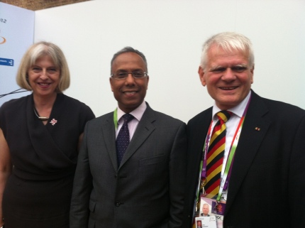 Lutfur with the German Ambassador and the Home Secretary